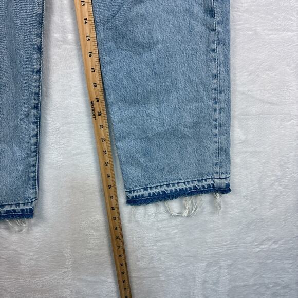 Levis Ribcage Straight Ankle Jeans Womens 27 Distressed Thrashed Skater Grunge - Picture 10 of 11